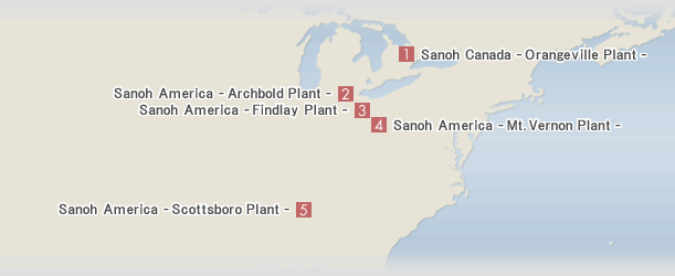 Sanoh America Location map